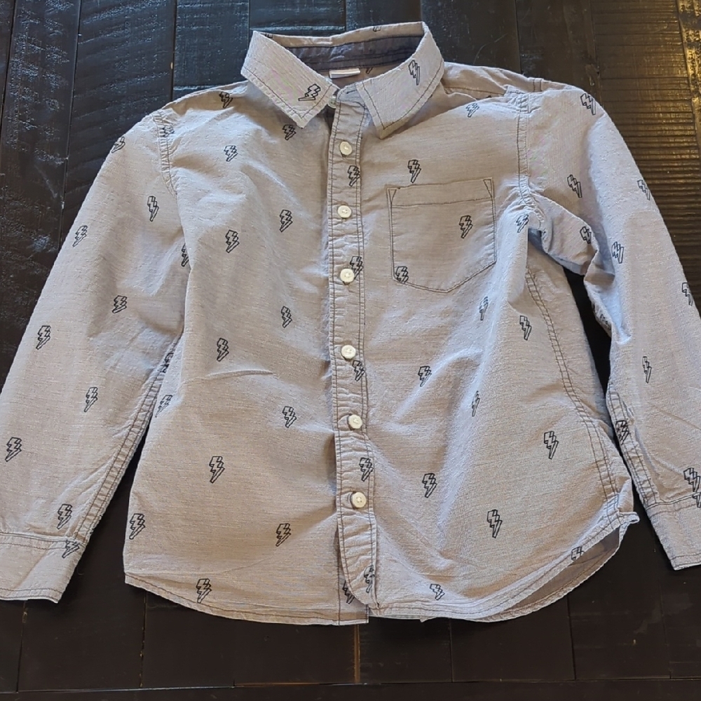 Kids Gray Button-Up Shirt